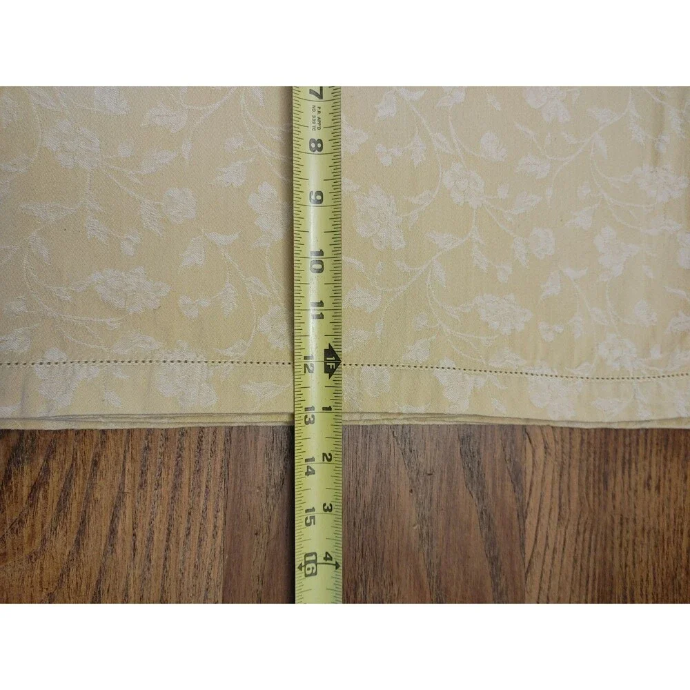 VTG Yellow With Cream Vine Design Placemats Set Of 6, 12